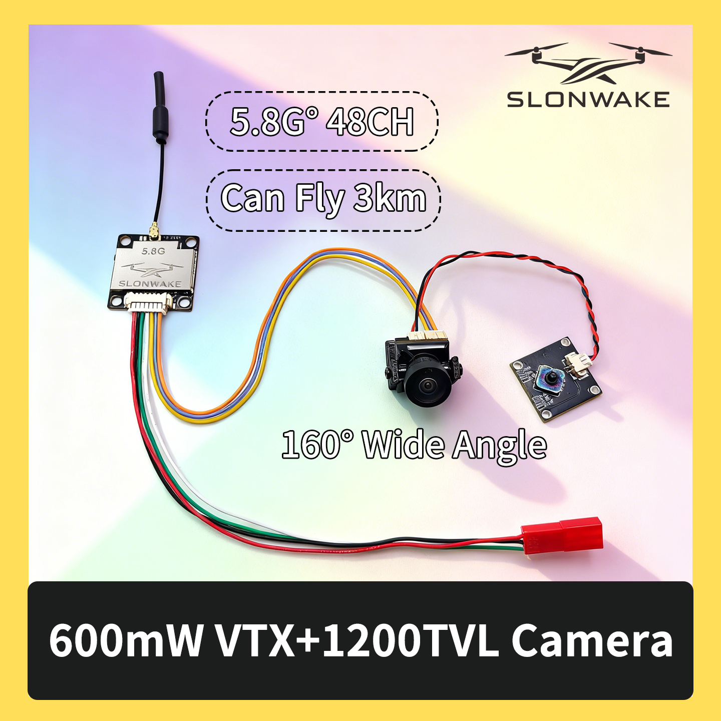 SLONWAKE 5.8G 600mW 7-24V FPV  - Drone Transmitter 评论和价格