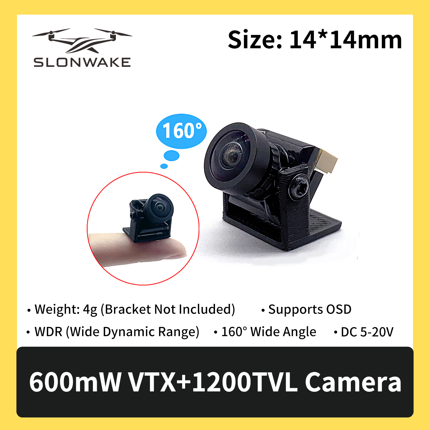 SLONWAKE 5.8G 600mW 7-24V FPV  - Drone Transmitter 评论和价格