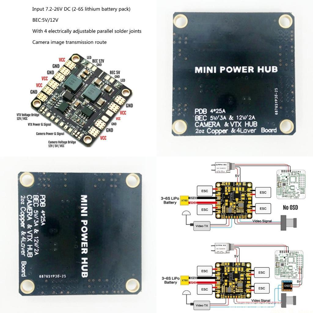 M5TD Matek Mini Power Hub Powe - Drone Power Distribution Board 评论和价格