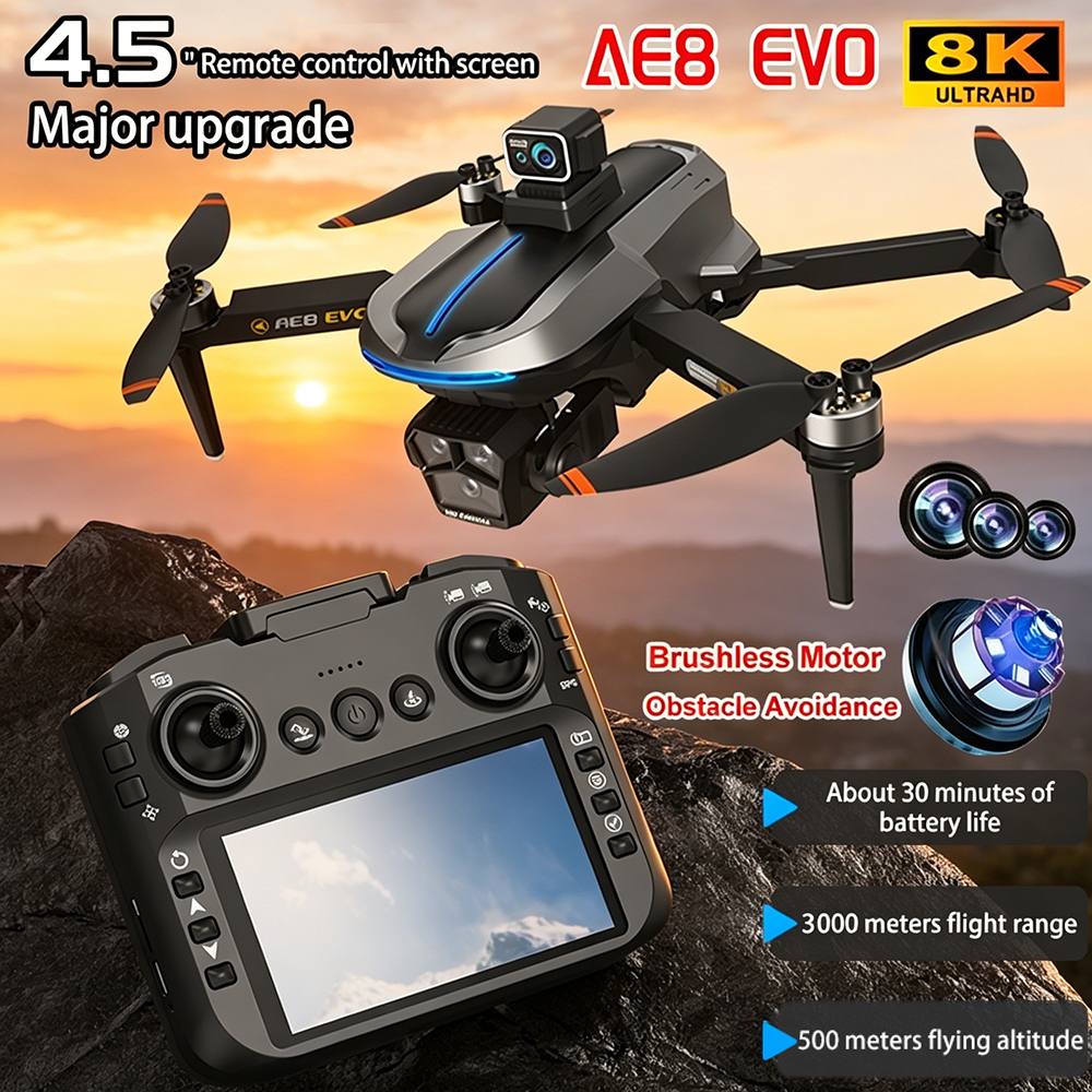 AE8 EVO Drone 4K Professional  - Drone Gps Module 评论和价格